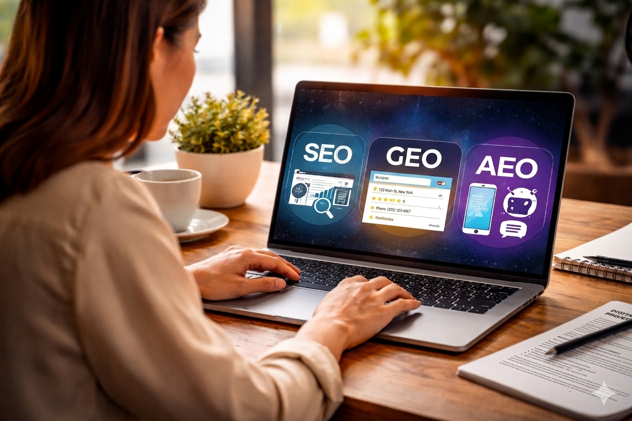 Extreme Marketing SEO vs GEO vs AEO